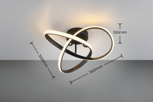 Lampa sufitowa Azelria Dl132-62101 czarny mat LED zintegrowany - RL