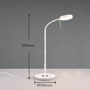 Lampa stołowa Nemio Dl131523310 biały matowy LED zintegrowany - Trio