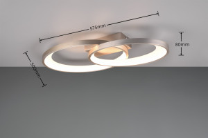 Lampa sufitowa Halonis Dl107-64482 nikiel mat LED zintegrowany - RL