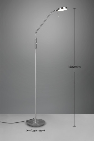 Lampa podłogowa Nemio Dl107423310 nikiel mat LED zintegrowany - Trio