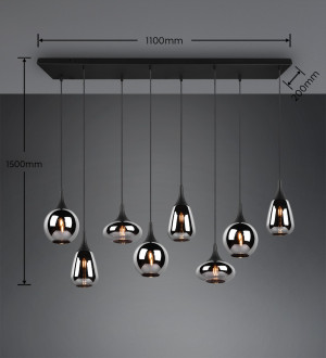 Lampa wisząca Vestari Dl832317000 czarny mat E14 - Trio