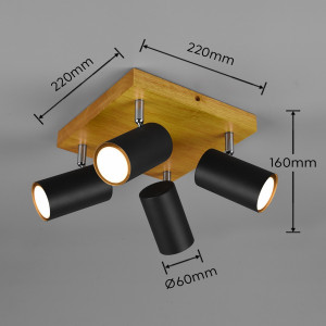 Reflektor Vantos Dl432812400 czarny mat GU10 - Trio