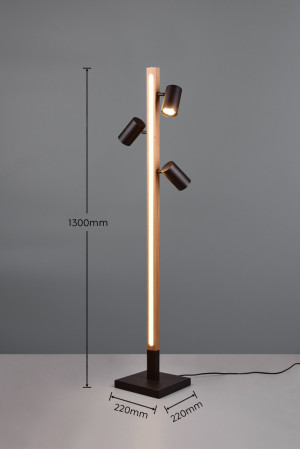 Lampa podłogowa Vantos Dl432412510 czarny mat LED zintegrowany + GU10 - Trio
