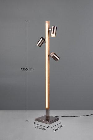 Lampa podłogowa Vantos Dl407412510 nikiel mat LED zintegrowany + GU10 - Trio