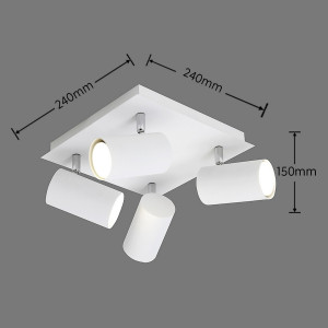 Reflektor Vantos Dl401802430 biały GU10 - Trio