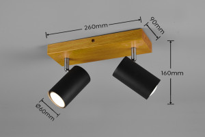 Reflektor Vantos Dl232812400 czarny mat GU10 - Trio