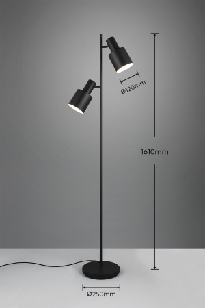 Lampa podłogowa Elior Dl232419400 czarny mat E27 - Trio