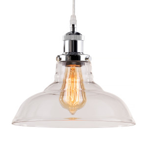 Lampa wisząca New York Loft chrom, transparentny 28 cm - Altavola