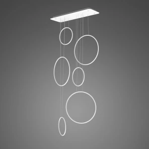 Lampa wisząca Ledowe Okręgi No.8 90 cm 130W 3000K IP44 biała Altavola Design