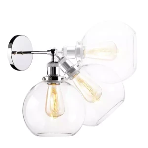 Kinkiet New York Loft chrom, transparentny 20 cm - Altavola