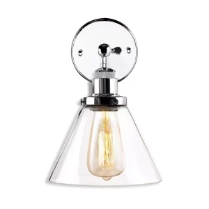 Kinkiet New York Loft chrom, transparentny 19 cm - Altavola