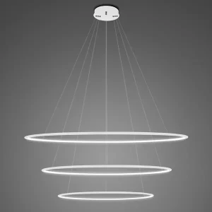 Lampa wisząca Ledowe Okręgi No.3 100 cm 130W 4000K IP44 biała Altavola Design