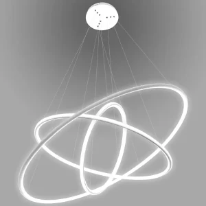 Lampa wisząca Ledowe Okręgi No.3 100 cm ściemnialna 130W 4000K IP44 biała Altavola Design