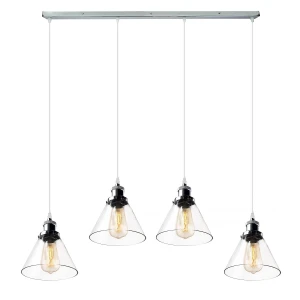 Żyrandol New York Loft chrom, transparentny 113 cm - Altavola