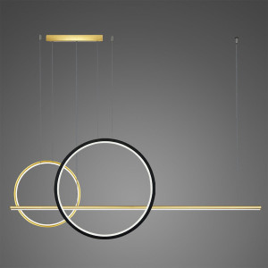 Lampa wisząca Linea No.4 czarny, Złoty 60/40cm - Altavola