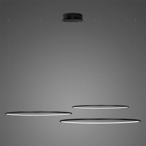 Lampa wisząca Ledowe Okręgi No.3 80 cm 99W 3000K czarna Altavola Design