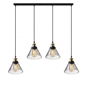 Żyrandol New York Loft mosiądz, dymny 113 cm - Altavola