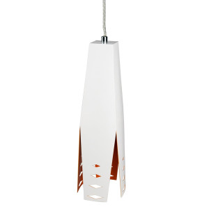 Lampa wisząca Origami Design No.2 40W biało-pomarańczowa Altavola Design
