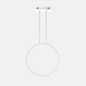 Lampa wisząca Ledowe Okręgi No.1 X 60 cm ściemnialne 23W 4000K IP44 biała Altavola Design