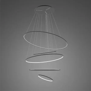 Lampa wisząca Ledowe Okręgi No.5 150 cm 4000K czarna 192W Altavola Design