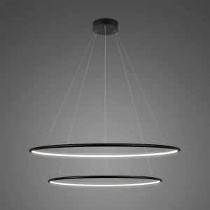 Lampa wisząca Ledowe Okręgi No.2 czarna 80 cm 4000K 53W Altavola Design