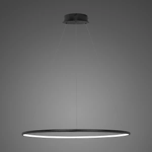 Lampa wisząca Ledowe Okręgi No.1 80 cm 3000K czarna ściemnialna 30W Altavola Design