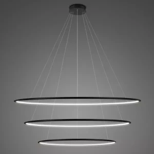 Lampa wisząca Ledowe Okręgi No.3 120 cm 4000K czarna 113W Altavola Design