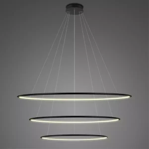Lampa wisząca Ledowe Okręgi No.3 100 cm 3000K czarna 130W Altavola Design