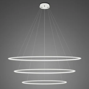 Lampa wisząca Ledowe Okręgi No.3 120 cm 4000K biała ściemnialna 113W Altavola Design