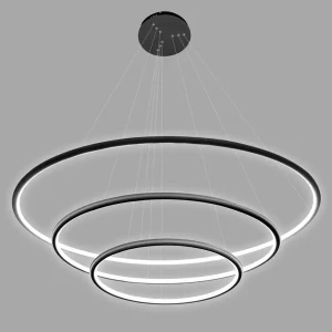 Lampa wisząca Ledowe Okręgi No.3 80 cm 4000K czarna Design 68W Altavola Design