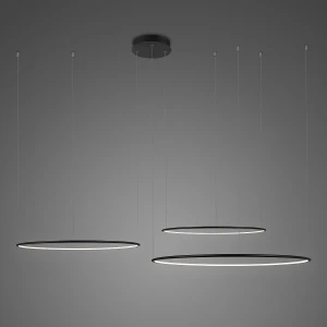Lampa wisząca Ledowe Okręgi No.3 czarny 120cm - Altavola