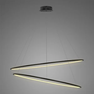 Lampa wisząca Ledowe Okręgi No.2 120 cm 3000K czarny ściemnialna 83W Altavola Design