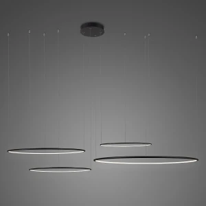 Lampa wisząca Ledowe Okręgi No.4 CO4 100 cm 3000K czarna 106W Altavola Design