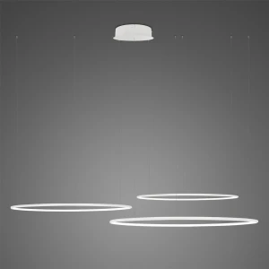 Lampa wisząca Ledowe Okręgi No.3 80 cm 3000K biała układ 80/60x40 cm 68W Altavola Design