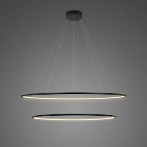 Lampa wisząca Ledowe Okręgi No.2 100 cm 3000K czarna 68W Altavola Design