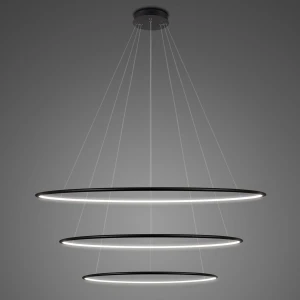 Lampa wisząca Ledowe Okręgi No.3 czarny 100cm - Altavola