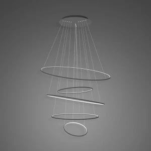Lampa wisząca Ledowe Okręgi No.5 120 cm 4000K czarna 151W Altavola Design