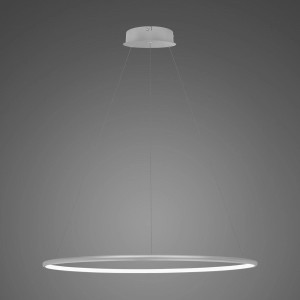 Lampa wisząca Ledowe Okręgi No.1 80 cm 3000K srebrna 30W Altavola Design