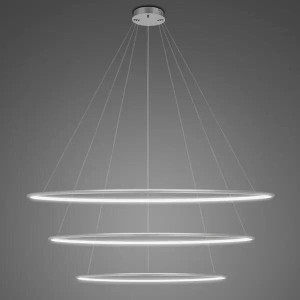 Lampa wisząca Ledowe Okręgi No.3 120 cm 4000K srebrna 113W Altavola Design
