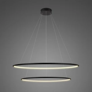 Lampa wisząca Ledowe Okręgi No.2 czarny 80 cm 4000K ściemnialna 53W Altavola Design