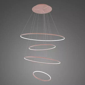 Lampa wisząca Ledowe Okręgi No.4 różowe złoto 100cm - Altavola