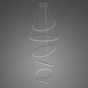 Lampa wisząca Ledowe Okręgi No.6 czarna 3000K ściemnialna 230W Altavola Design