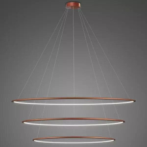 Lampa wisząca Ledowe Okręgi No.3 150 cm 4000K miedziana 139W Altavola Design