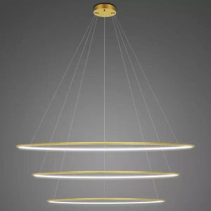 Lampa wisząca Ledowe Okręgi No.3 150 cm 4000K złota 139W Altavola Design