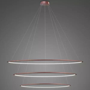 Lampa wisząca Ledowe Okręgi No.3 150 cm 4000K Różowe Złoto 139W Altavola Design