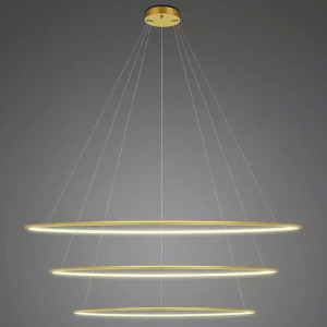 Lampa wisząca Ledowe Okręgi No.3 150 cm 3000K złota 139W Altavola Design