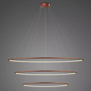 Lampa wisząca Ledowe Okręgi No.3 120 cm 3000K miedziana 113W Altavola Design