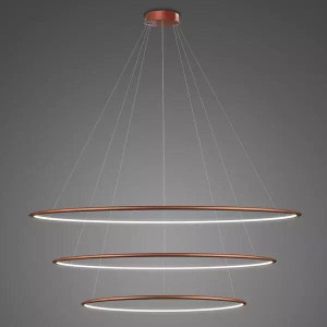 Lampa wisząca Ledowe Okręgi No.3 120 cm 4000K miedziana 113W Altavola Design