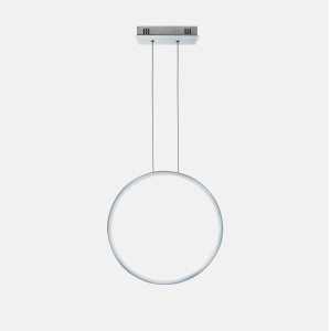 Lampa wisząca Ledowe Okręgi No.1 X 40 cm 3000K srebrna 15W Altavola Design