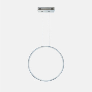 Lampa wisząca Ledowe Okręgi No.1 X 60 cm 4000K srebrna 23W Altavola Design